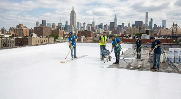 Roof coating crew NYC